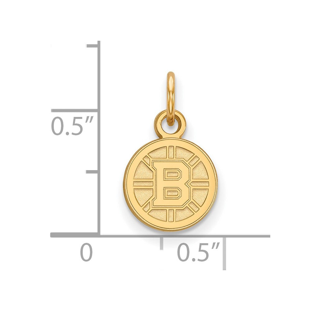 10K Yellow Gold Nhl Logoart Boston Bruins Extra Small Pendant