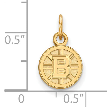 Gold Plated Sterling Silver Nhl Logoart Boston Bruins Extra Small Pendant