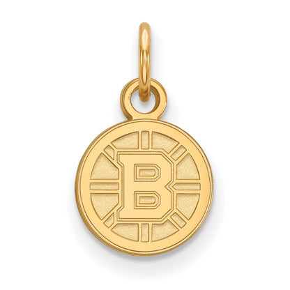 Gold Plated Sterling Silver Nhl Logoart Boston Bruins Extra Small Pendant