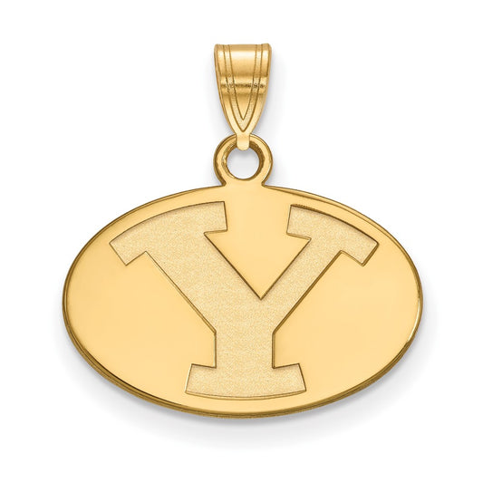 Gold Plated Sterling Silver Logoart Brigham Young University Letter Y Small Pendant