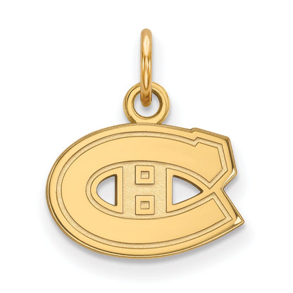 Gold Plated Sterling Silver Nhl Logoart Montreal Canadiens Extra Small Pendant