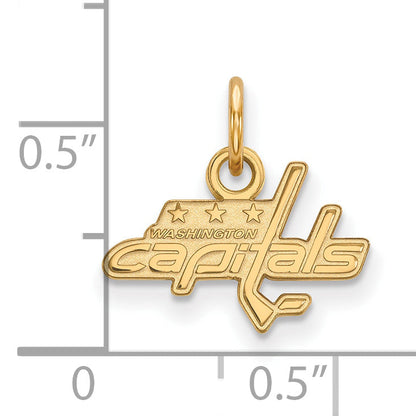 Gold Plated Sterling Silver Nhl Logoart Washington Capitals Extra Small Pendant