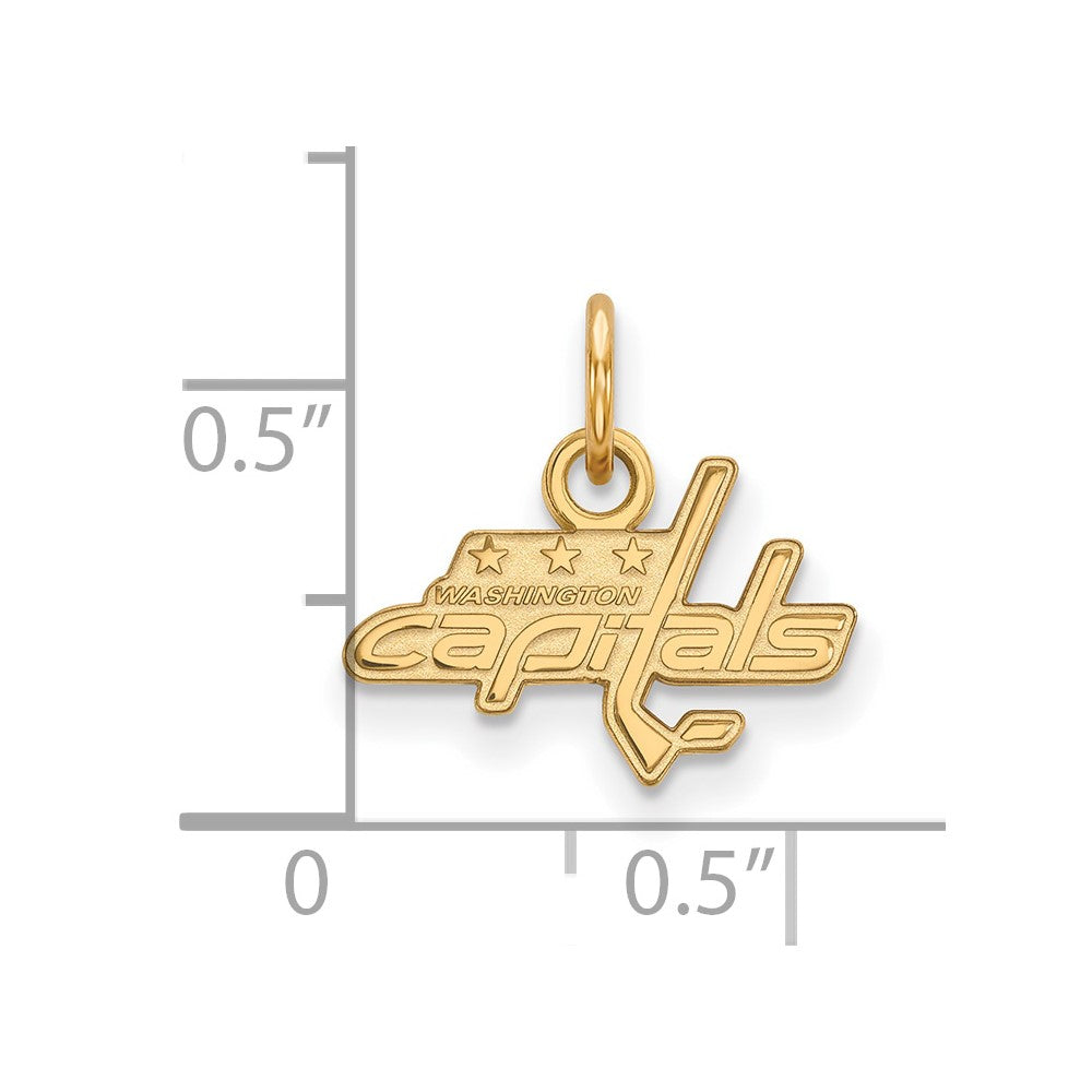 10K Yellow Gold Nhl Logoart Washington Capitals Extra Small Pendant