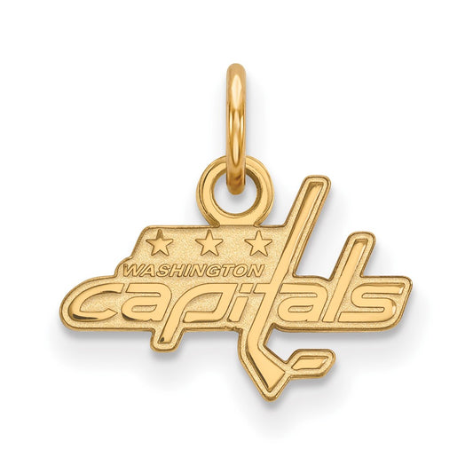 10K Yellow Gold Nhl Logoart Washington Capitals Extra Small Pendant