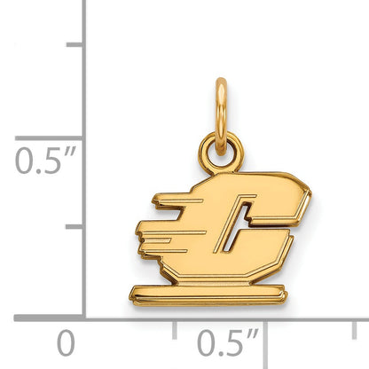 Gold Plated Sterling Silver Logoart Central Michigan University Letter C Extra Small Pendant