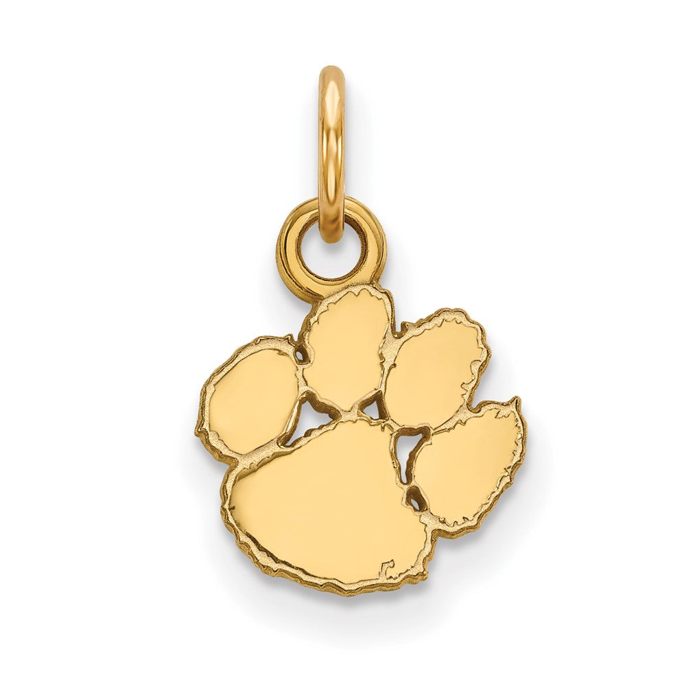 14K Yellow Gold Logoart Clemson University Tiger Paw Extra Small Pendant