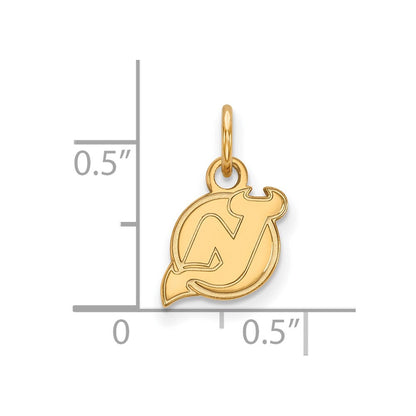 14K Yellow Gold Nhl Logoart New Jersey Devils Extra Small Pendant