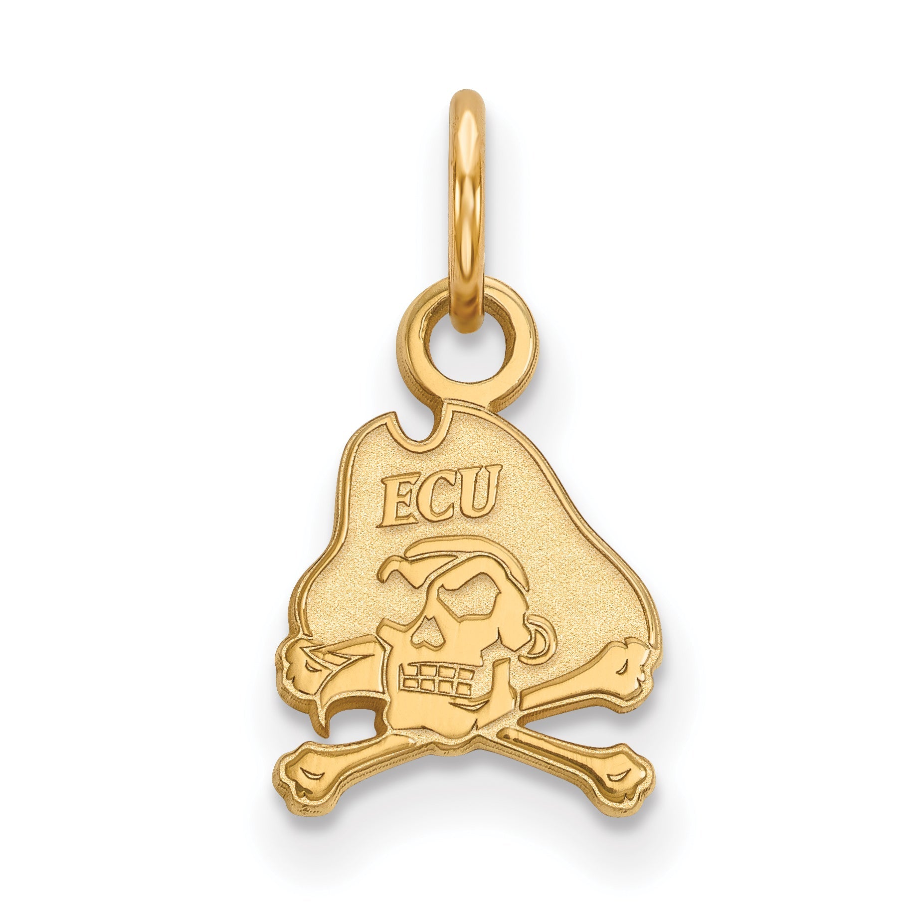 Gold Plated Sterling Silver Logoart East Carolina University Pirate Extra Small Pendant