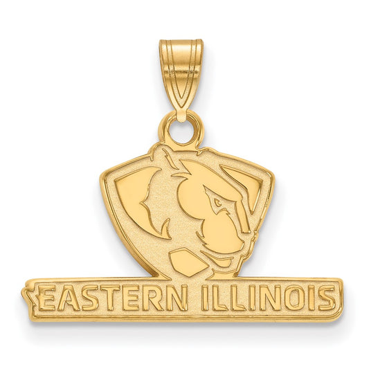 14K Yellow Gold Logoart Eastern Illinois University Small Pendant
