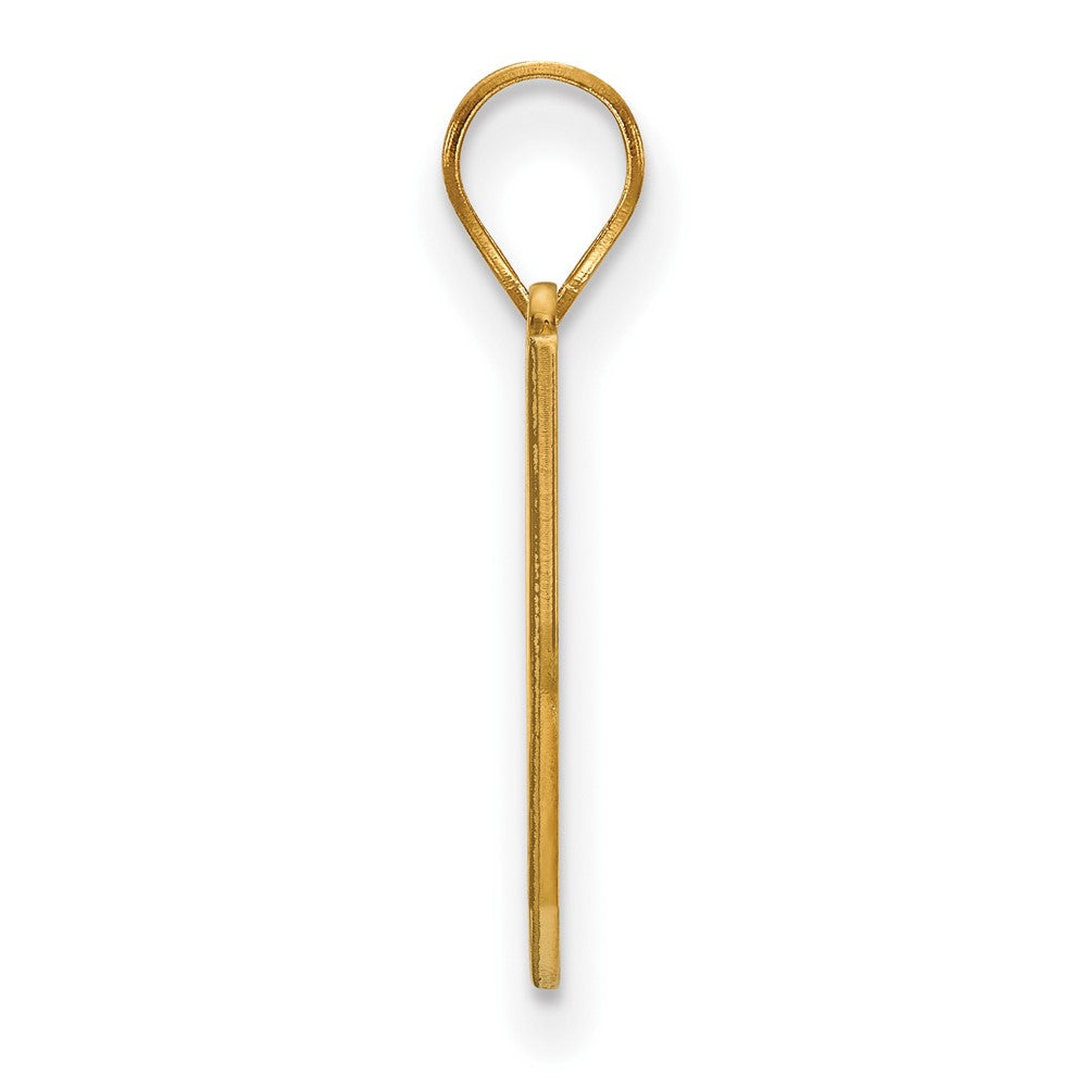 14K Yellow Gold Logoart East Tennessee State University Letter E Shield Small Pendant