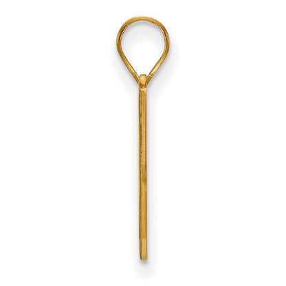 14K Yellow Gold Logoart East Tennessee State University Letter E Shield Small Pendant