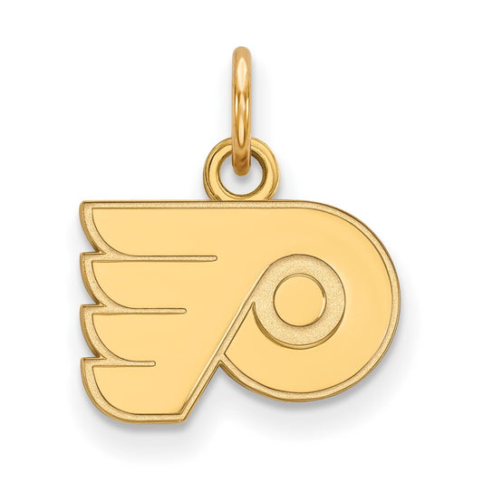 10K Yellow Gold Nhl Logoart Philadelphia Flyers Extra Small Pendant