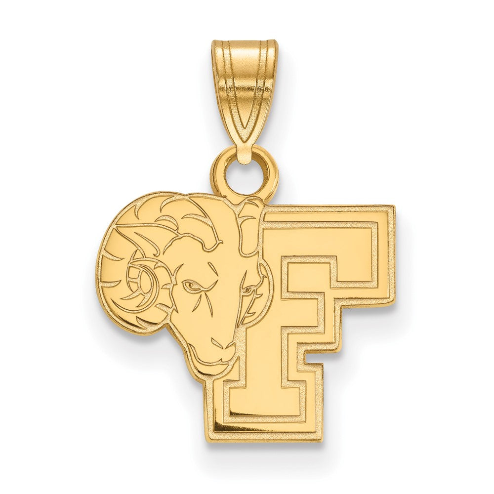 10K Yellow Gold Logoart Fordham University Ram Small Pendant