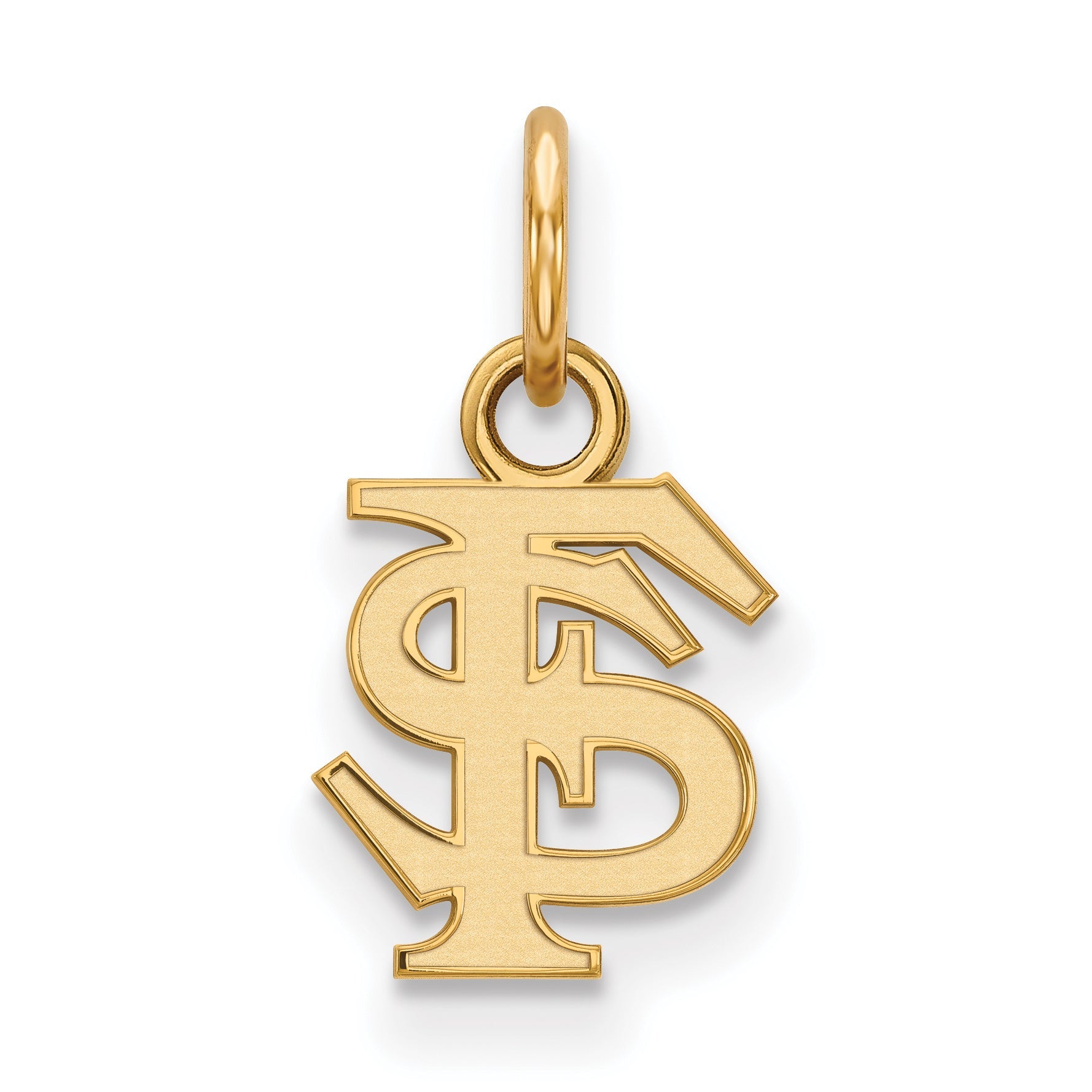 Gold Plated Sterling Silver Logoart Florida State University F S Extra Small Pendant