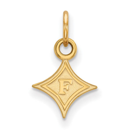 Gold Plated Sterling Silver Logoart Furman University Extra Small Pendant