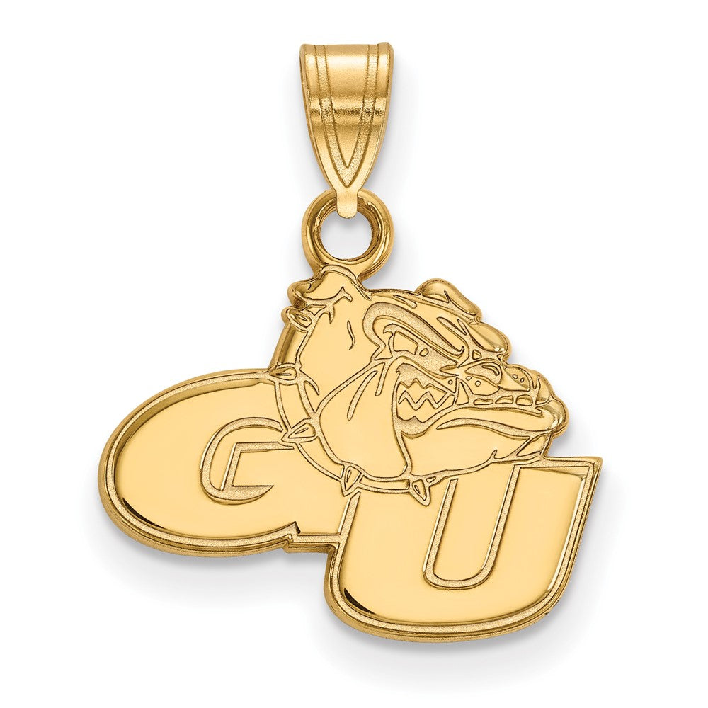 10K Yellow Gold Logoart Gonzaga University G U Bulldog Small Pendant
