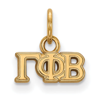 Gold Plated Sterling Silver Logoart Gamma Phi Beta Sorority Greek Letters Extra Small Pendant