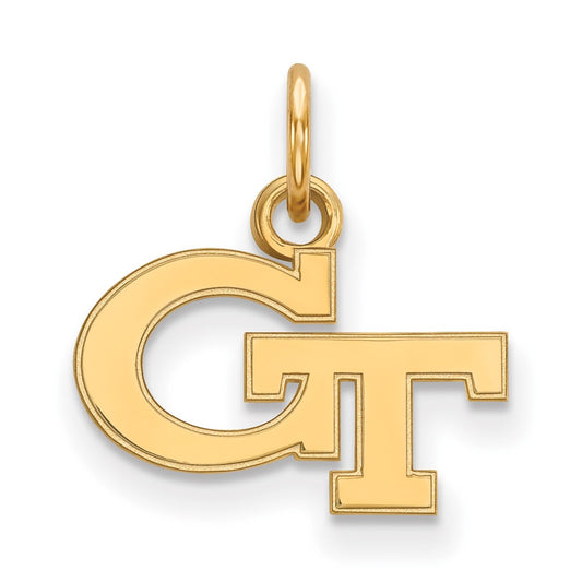 14K Yellow Gold Logoart Georgia Institute Of Technology G T Extra Small Pendant