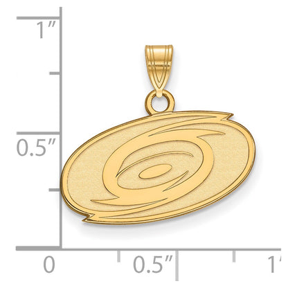 10K Yellow Gold Nhl Logoart Carolina Hurricanes Small Pendant