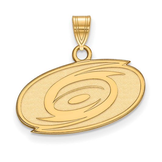 10K Yellow Gold Nhl Logoart Carolina Hurricanes Small Pendant