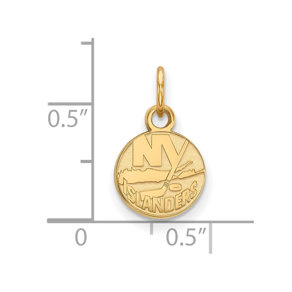 10K Yellow Gold Nhl Logoart New York Islanders Extra Small Pendant