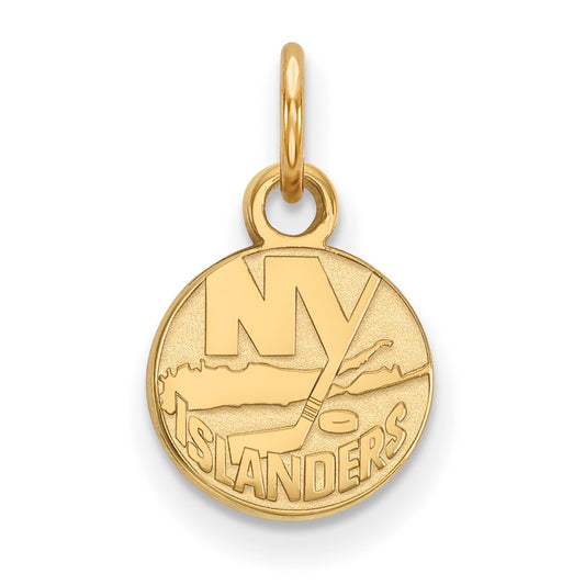 14K Yellow Gold Nhl Logoart New York Islanders Extra Small Pendant