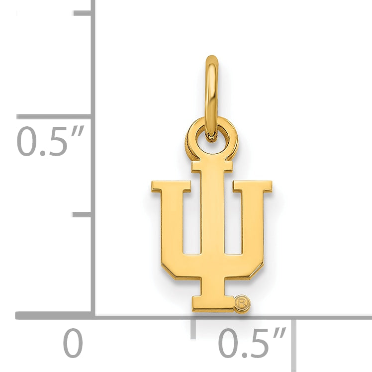Gold Plated Sterling Silver Logoart Indiana University I U Extra Small Pendant