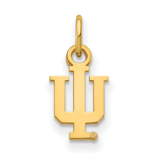 Gold Plated Sterling Silver Logoart Indiana University I U Extra Small Pendant