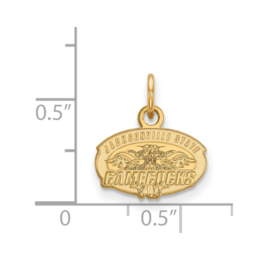 Gold Plated Sterling Silver Logoart Jacksonville State University Extra Small Pendant