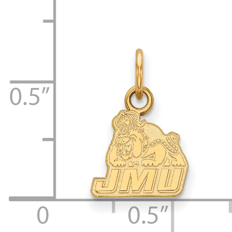 Gold Plated Sterling Silver Logoart James Madison University Extra Small Pendant