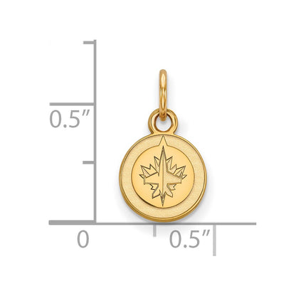 14K Yellow Gold Nhl Logoart Winnipeg Jets Extra Small Pendant