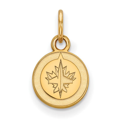 14K Yellow Gold Nhl Logoart Winnipeg Jets Extra Small Pendant