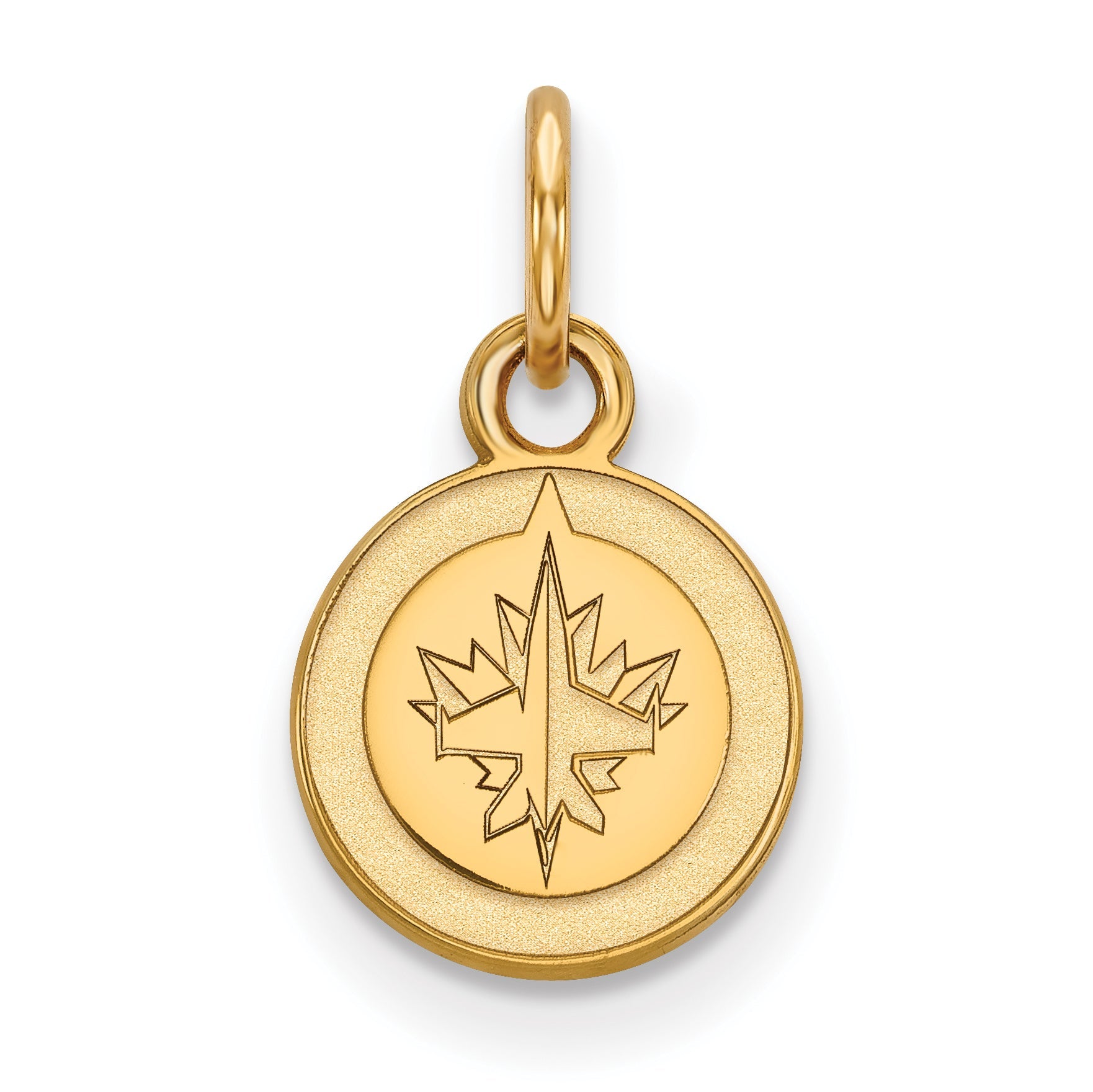 Gold Plated Sterling Silver Nhl Logoart Winnipeg Jets Extra Small Pendant