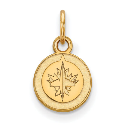 Gold Plated Sterling Silver Nhl Logoart Winnipeg Jets Extra Small Pendant