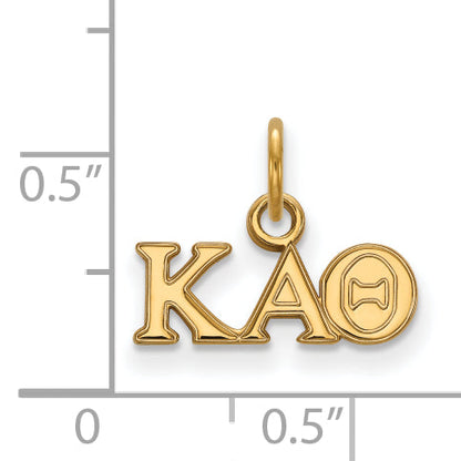 Gold Plated Sterling Silver Logoart Kappa Alpha Theta Sorority Greek Letters Extra Small Pendant
