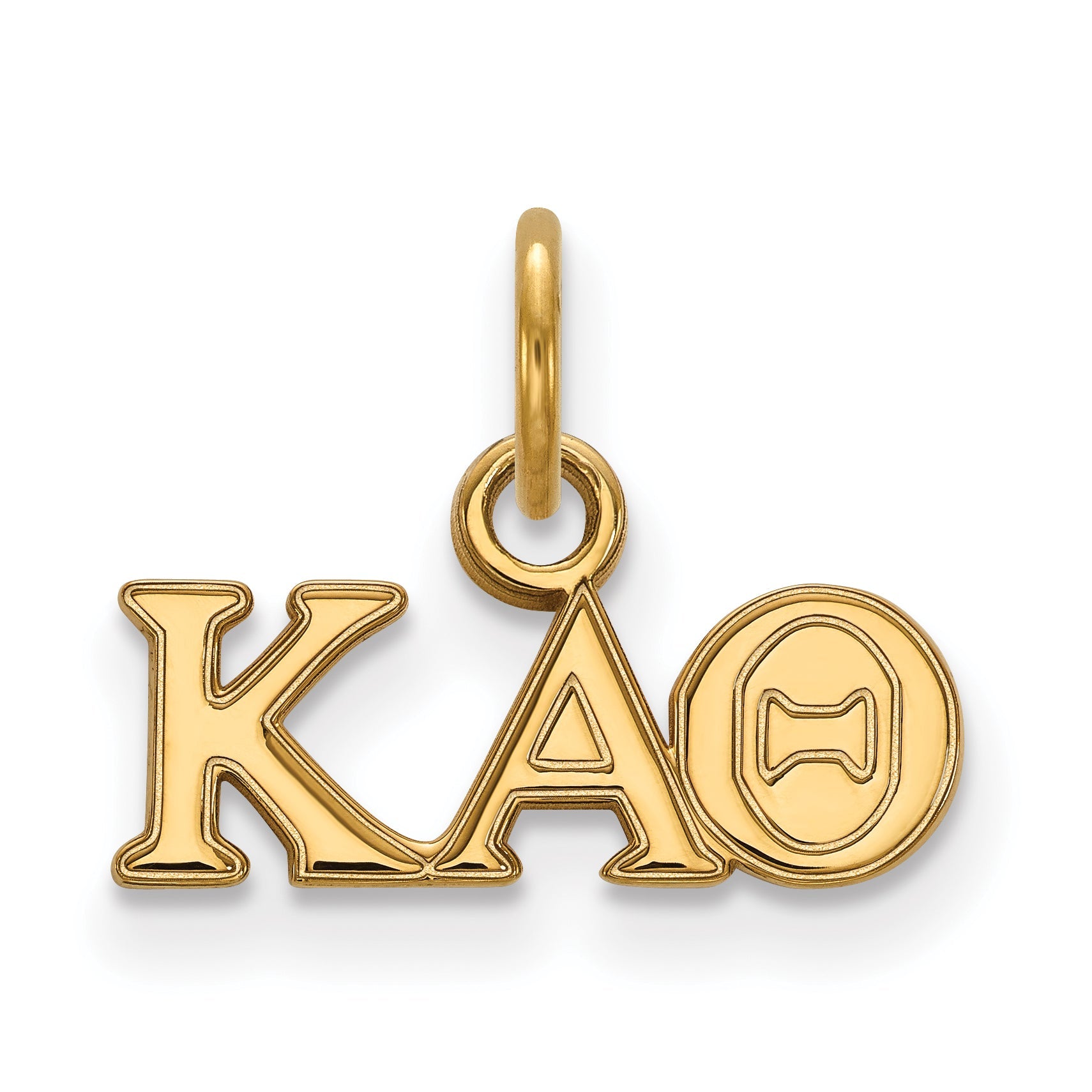 Gold Plated Sterling Silver Logoart Kappa Alpha Theta Sorority Greek Letters Extra Small Pendant