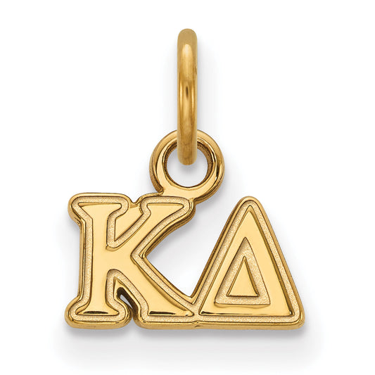 Gold Plated Sterling Silver Logoart Kappa Delta Sorority Greek Letters Extra Small Pendant