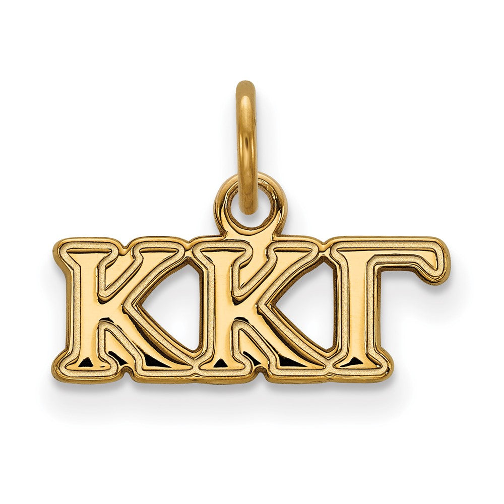 Gold Plated Sterling Silver Logoart Kappa Gamma Sorority Greek Letters Extra Small Pendant