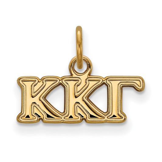 Gold Plated Sterling Silver Logoart Kappa Gamma Sorority Greek Letters Extra Small Pendant