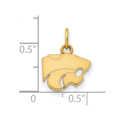 14K Yellow Gold Logoart Kansas State University Wildcat Extra Small Pendant