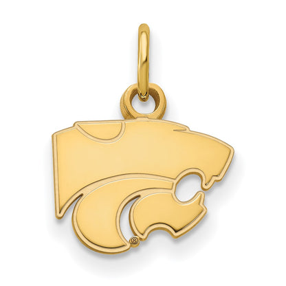 14K Yellow Gold Logoart Kansas State University Wildcat Extra Small Pendant