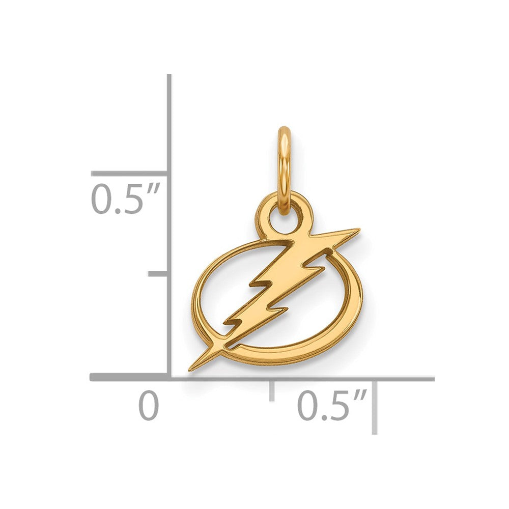14K Yellow Gold Nhl Logoart Tampa Bay Lightning Extra Small Pendant