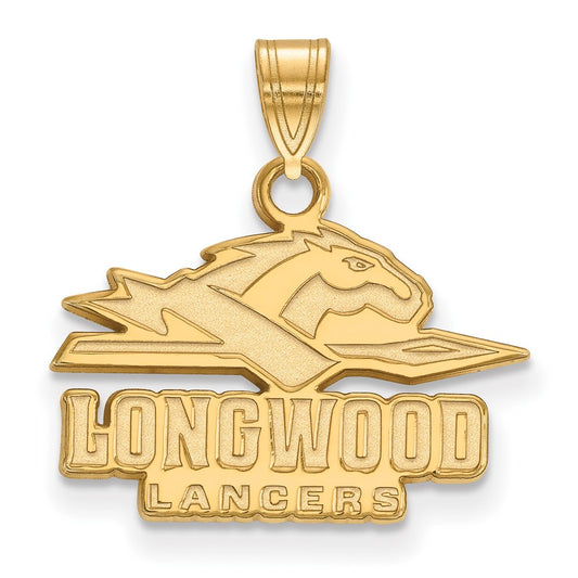 10K Yellow Gold Logoart Longwood University Lancers Small Pendant