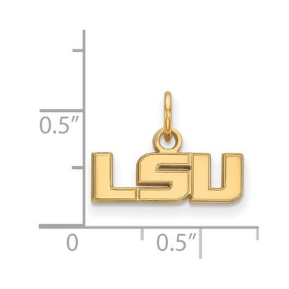 14K Yellow Gold Logoart Louisiana State University L S U Extra Small Pendant