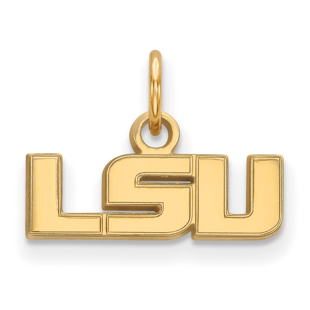 10K Yellow Gold Logoart Louisiana State University L S U Extra Small Pendant