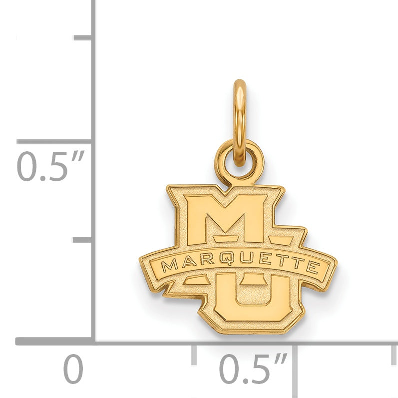 Gold Plated Sterling Silver Logoart Marquette University Extra Small Pendant