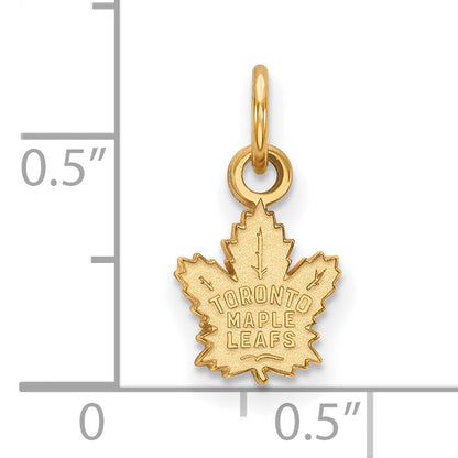 Gold Plated Sterling Silver Nhl Logoart Toronto Maple Leafs Extra Small Pendant