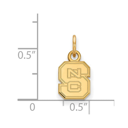 10K Yellow Gold Logoart North Carolina State University N C S Extra Small Pendant
