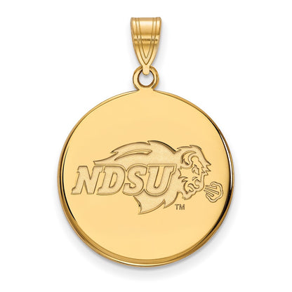 14K Yellow Gold Logoart North Dakota State University Large Disc Pendant