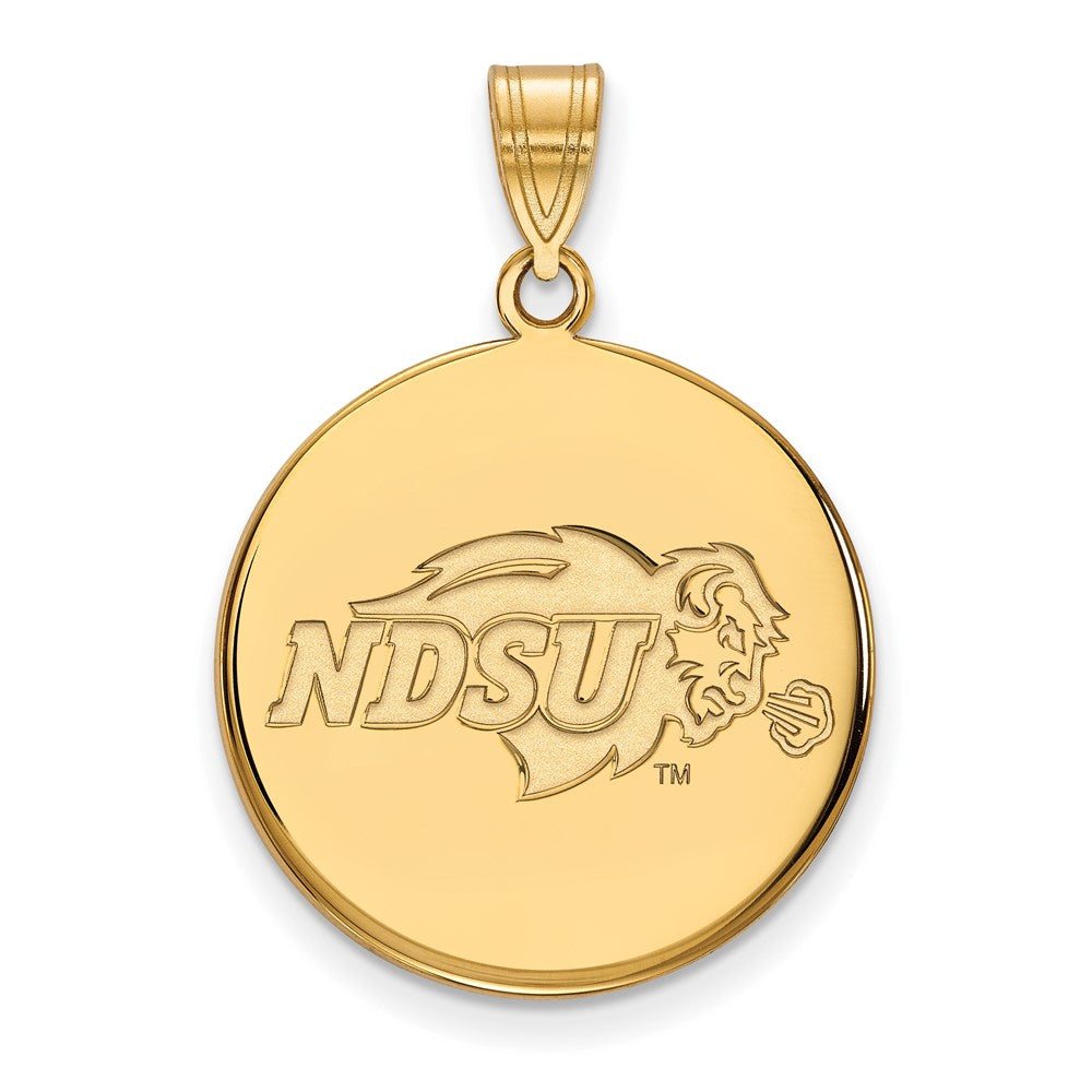 10K Yellow Gold Logoart North Dakota State University Large Disc Pendant